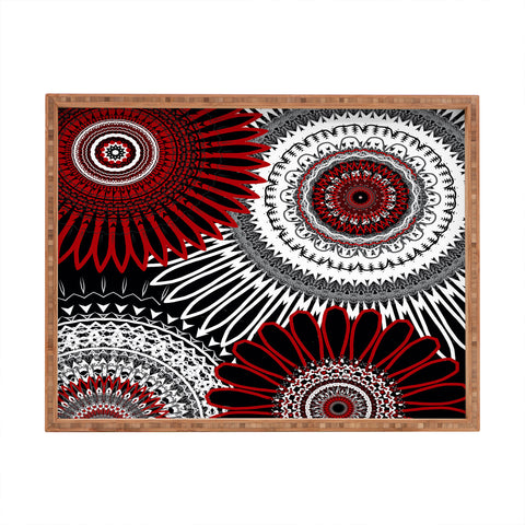 Sheila Wenzel-Ganny Red Mandala Love Rectangular Tray