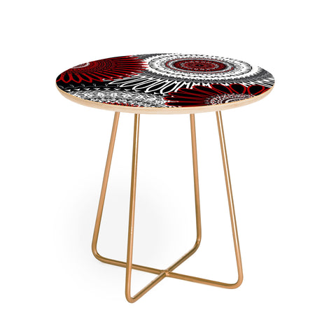Sheila Wenzel-Ganny Red Mandala Love Round Side Table