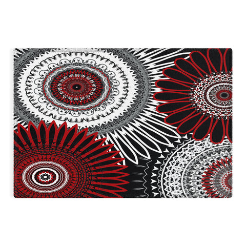 Sheila Wenzel-Ganny Red Mandala Love Outdoor Rug