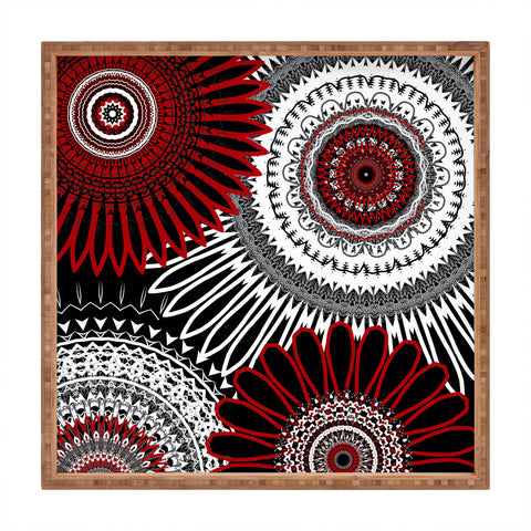 Sheila Wenzel-Ganny Red Mandala Love Square Tray