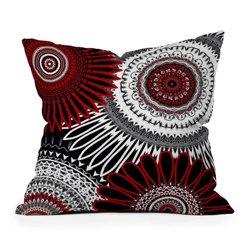 Sheila Wenzel-Ganny Red Mandala Love Throw Pillow