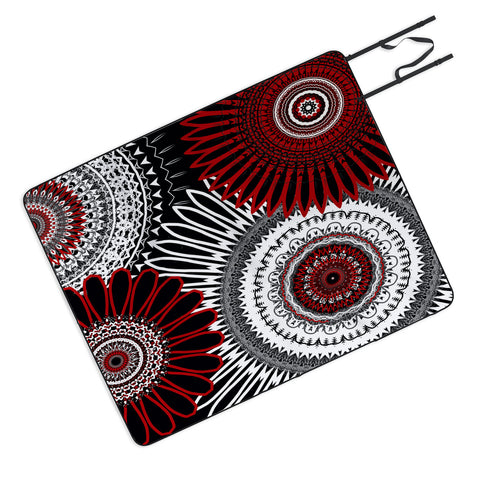Sheila Wenzel-Ganny Red Mandala Love Picnic Blanket