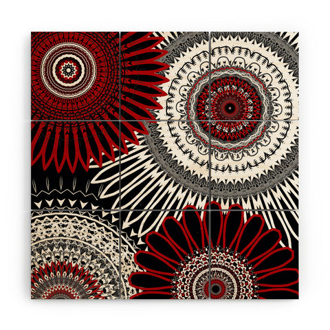 Sheila Wenzel-Ganny Red Mandala Love Wood Wall Mural