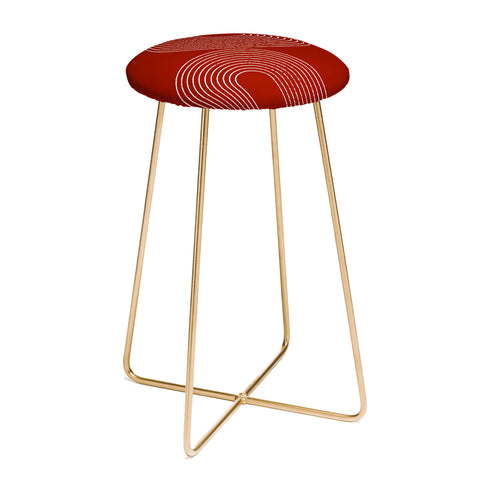 Sheila Wenzel-Ganny Red Minimalist Counter Stool