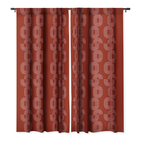 Sheila Wenzel-Ganny Red Minimalist Blackout Window Curtain