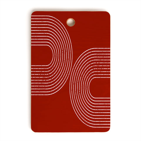 Sheila Wenzel-Ganny Red Minimalist Cutting Board Rectangle