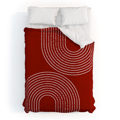 Sheila Wenzel-Ganny Red Minimalist Duvet Cover