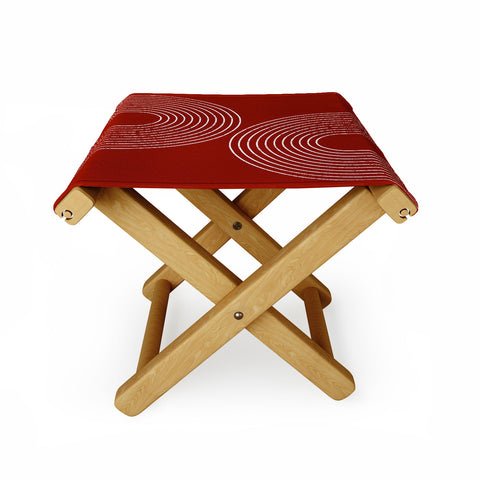 Sheila Wenzel-Ganny Red Minimalist Folding Stool