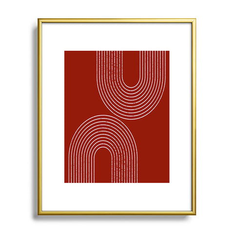 Sheila Wenzel-Ganny Red Minimalist Metal Framed Art Print