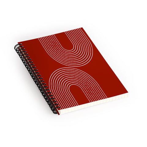 Sheila Wenzel-Ganny Red Minimalist Spiral Notebook