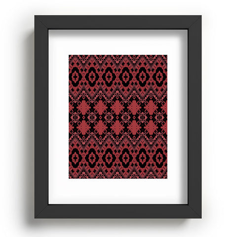 Sheila Wenzel-Ganny Red Tribal Recessed Framing Rectangle