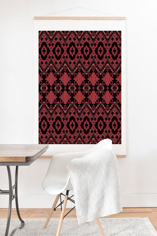 Sheila Wenzel-Ganny Red Tribal Art Print And Hanger