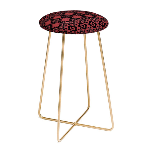 Sheila Wenzel-Ganny Red Tribal Counter Stool