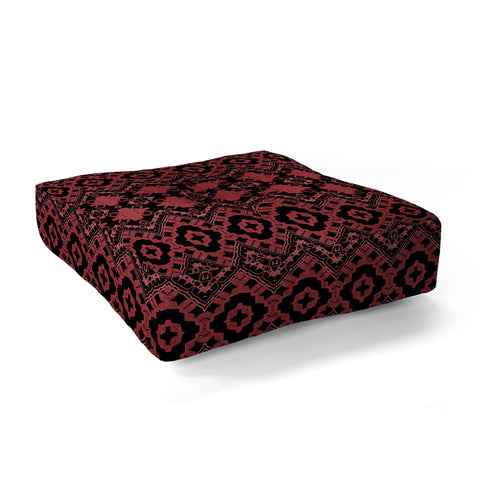 Sheila Wenzel-Ganny Red Tribal Floor Pillow Square