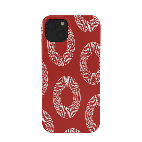 Sheila Wenzel-Ganny Red White Abstract Polka Dots Phone Case