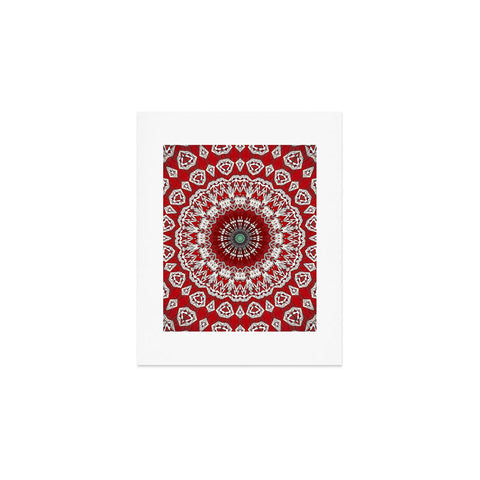 Sheila Wenzel-Ganny Red White Bohemian Mandala Art Print