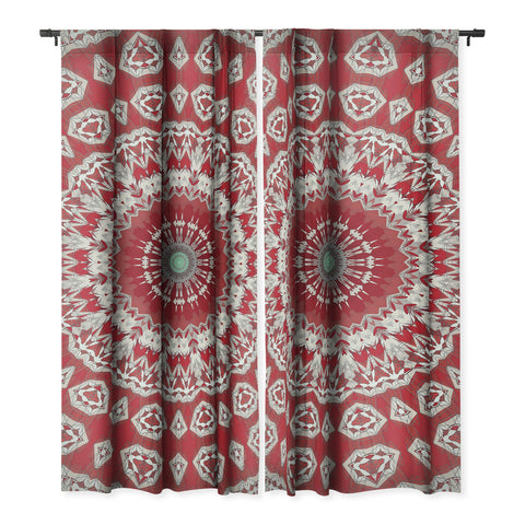 Sheila Wenzel-Ganny Red White Bohemian Mandala Blackout Non Repeat