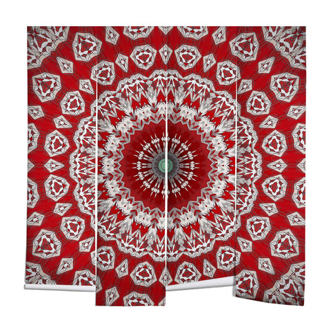 Sheila Wenzel-Ganny Red White Bohemian Mandala Wall Mural