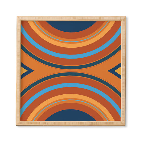 Sheila Wenzel-Ganny Retro Double Rainbow Framed Wall Art