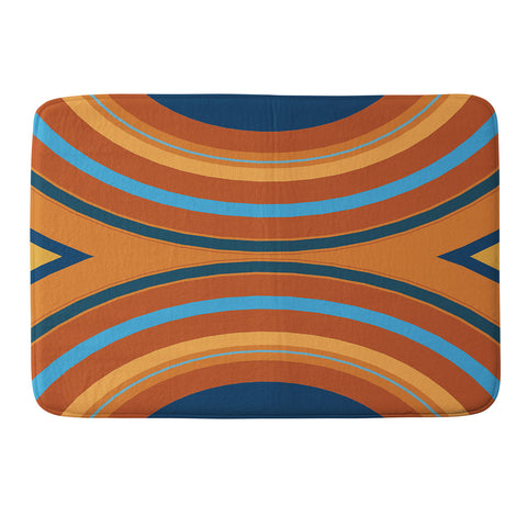 Sheila Wenzel-Ganny Retro Double Rainbow Memory Foam Bath Mat
