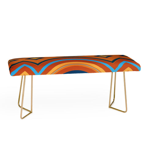 Sheila Wenzel-Ganny Retro Double Rainbow Bench