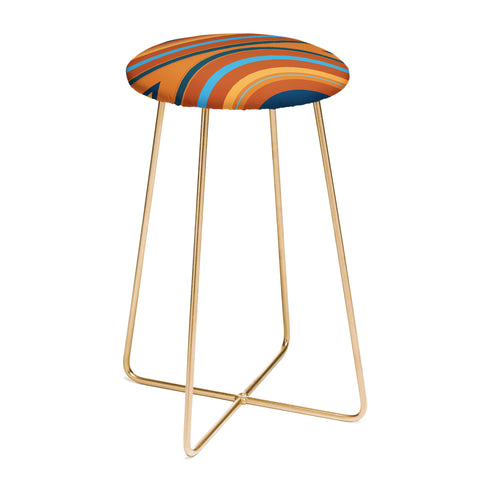 Sheila Wenzel-Ganny Retro Double Rainbow Counter Stool