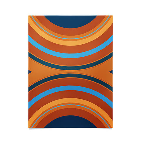 Sheila Wenzel-Ganny Retro Double Rainbow Poster