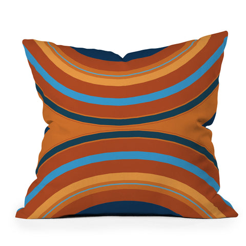 Sheila Wenzel-Ganny Retro Double Rainbow Throw Pillow