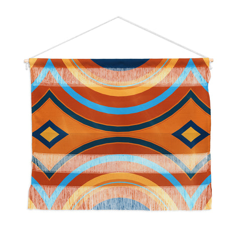 Sheila Wenzel-Ganny Retro Double Rainbow Wall Hanging Landscape