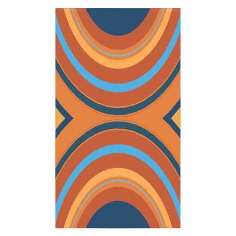 Sheila Wenzel-Ganny Retro Double Rainbow Tablecloth