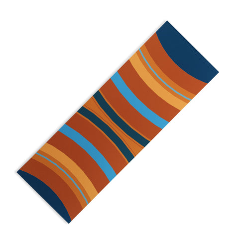 Sheila Wenzel-Ganny Retro Double Rainbow Yoga Mat