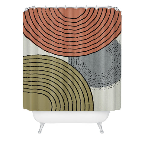 Sheila Wenzel-Ganny Retro Minimalist Shower Curtain