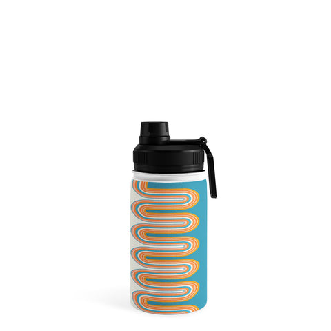 Sheila Wenzel-Ganny Retro Rainbow Wave Water Bottle