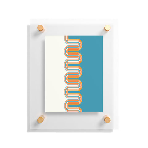 Sheila Wenzel-Ganny Retro Rainbow Wave Floating Acrylic Print