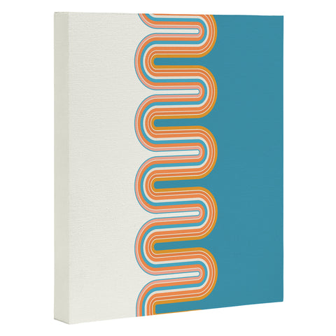 Sheila Wenzel-Ganny Retro Rainbow Wave Art Canvas