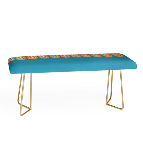 Sheila Wenzel-Ganny Retro Rainbow Wave Bench
