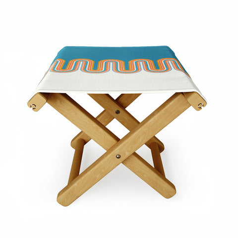 Sheila Wenzel-Ganny Retro Rainbow Wave Folding Stool