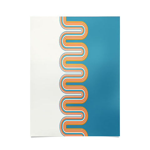 Sheila Wenzel-Ganny Retro Rainbow Wave Poster