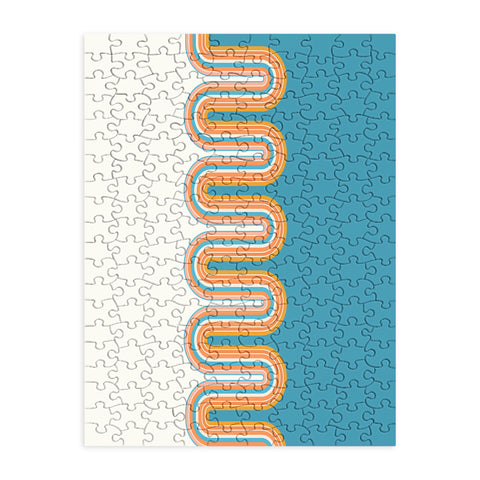 Sheila Wenzel-Ganny Retro Rainbow Wave Puzzle