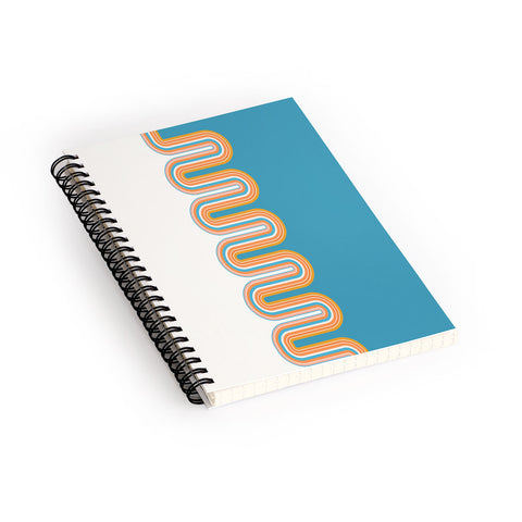 Sheila Wenzel-Ganny Retro Rainbow Wave Spiral Notebook