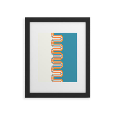 Sheila Wenzel-Ganny Retro Rainbow Wave Framed Art Print