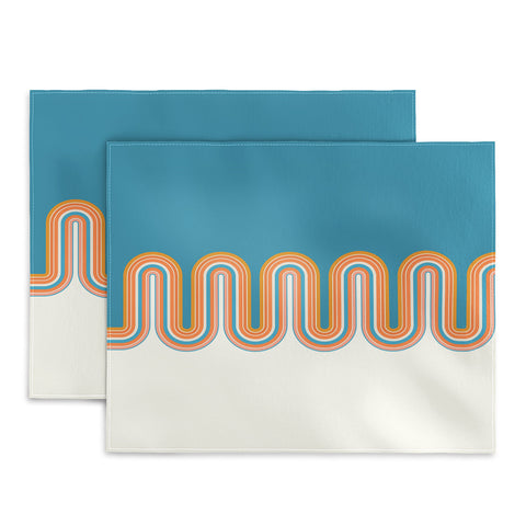 Sheila Wenzel-Ganny Retro Rainbow Wave Placemat