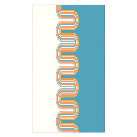 Sheila Wenzel-Ganny Retro Rainbow Wave Tablecloth