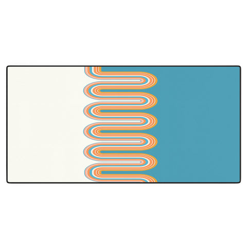 Sheila Wenzel-Ganny Retro Rainbow Wave Desk Mat