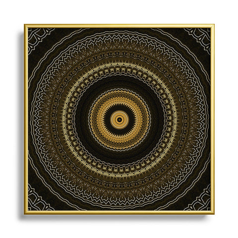 Sheila Wenzel-Ganny Rich Brown Mandala Metal Square Framed Art Print