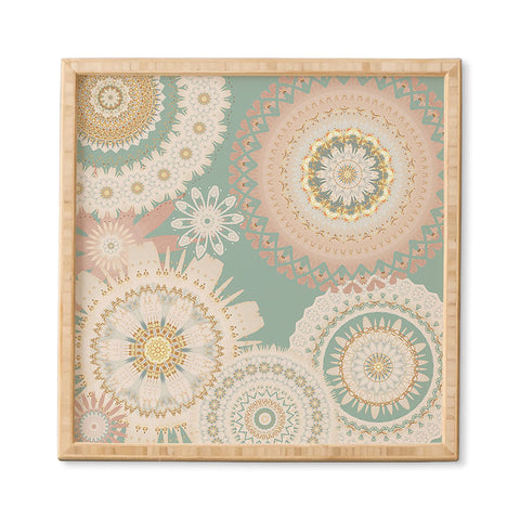 Sheila Wenzel-Ganny Rose Gold Mint Mandala Framed Wall Art