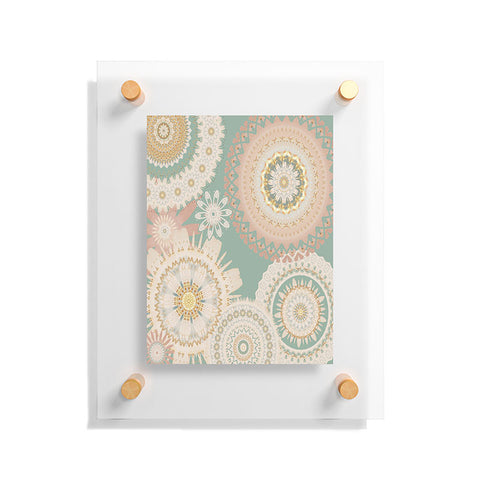Sheila Wenzel-Ganny Rose Gold Mint Mandala Floating Acrylic Print