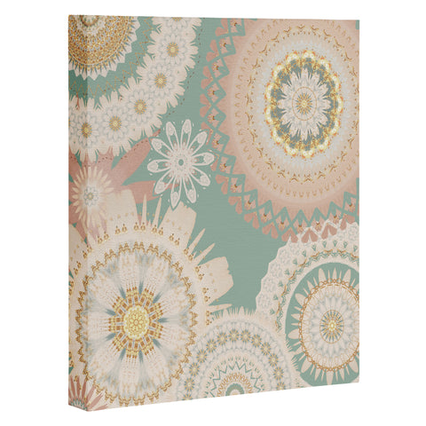 Sheila Wenzel-Ganny Rose Gold Mint Mandala Art Canvas