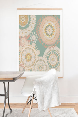 Sheila Wenzel-Ganny Rose Gold Mint Mandala Art Print And Hanger