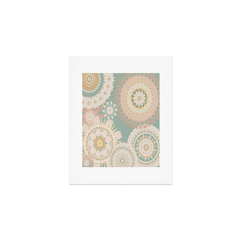 Sheila Wenzel-Ganny Rose Gold Mint Mandala Art Print